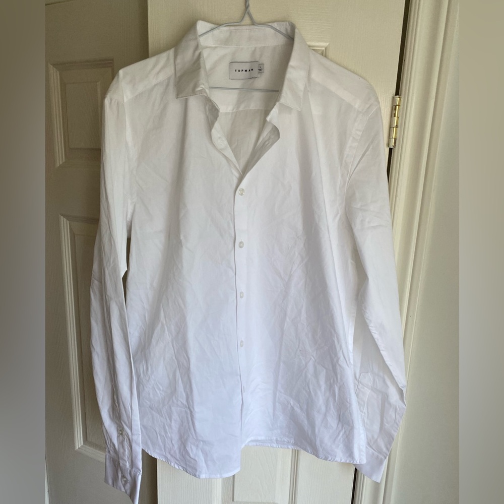 NWT Topman Crisp White Dress Shirt Slim fit